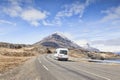 Iceland Ring Road White Van Royalty Free Stock Photo