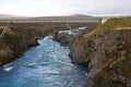 iceland river with turqoise water