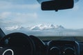 Iceland road trip, view from car. Royalty Free Stock Photo