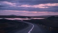 Iceland roads. Travel nature landscape