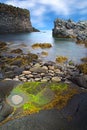 Iceland rocky coast landscape Royalty Free Stock Photo