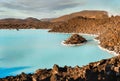 Iceland`s Blue Lagoon on a Summer Evening