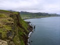 Iceland`s endless cliffs are steep and dangerous