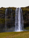 Iceland - Seljalandsfoss  at its whole length Royalty Free Stock Photo