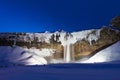 Iceland seljalandsfoss waterfall, winter in Iceland, seljalandsfoss waterfall