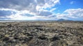 Iceland - September , 2014 - lavascape under strong sunny blue sky in Thingvellir in Southwestern Iceland. Royalty Free Stock Photo