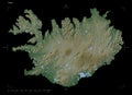 Iceland shape on black. Pale