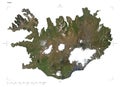 Iceland shape on white. Low-res satellite