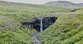 Iceland, Skaftafell nature reservation and Svartifoss waterfall