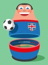 Iceland Cute Cartoon soccer mascot