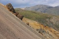 Iceland. South area. Fjallabak. Volcanic landscape with rhyolite formations.