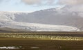 Iceland. Southeast area. Flaajokul glacier and field.