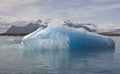 Iceland. Southeast area. Jokulsarlon. Icebergs, lake and glacier