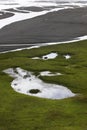 Iceland. Southeast area. Water and sand from glaciers.