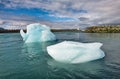 Iceland in summer season. Icebergs in Jokulsarlon glacial lagoon. Vatnajokull National Park, Europe. Landscape photography