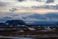 Iceland sunset vulcano