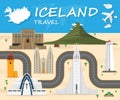 Iceland travel background Landmark Global Travel And Journey