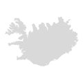 Iceland vector map icon. Iceland country flat europe map silhouette