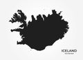 Iceland vector map. isolated geographic template