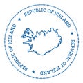 Iceland vector map sticker.