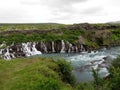 Iceland view of the Barnafoss waterfall 2017 Royalty Free Stock Photo