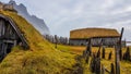 Iceland - Vikings village hidding under the tall mountains