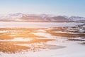 Iceland volcano in winter season