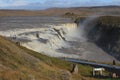 Tourists at Iceland Waterfall