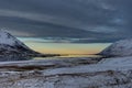 Iceland winter landscape view water and reflection with blue sky Royalty Free Stock Photo