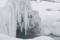 The Icelandic Godafoss in winter - Iceland Royalty Free Stock Photo