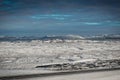 Iceland Winter view with Volcano covered in Snow towards Snow Ca