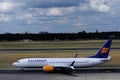 Icelandair plane doing taxi on runway