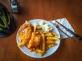 Icelandic Chips and Fish, traditional cuisine on Iceland