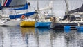 Icelandic fishing boats at dock near Reykjavik, Iceland Royalty Free Stock Photo