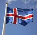 Icelandic Flag Royalty Free Stock Photo