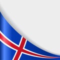 Icelandic flag background. Vector illustration. Royalty Free Stock Photo