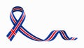 Icelandic flag stripe ribbon wavy background layout. Vector illustration. Royalty Free Stock Photo