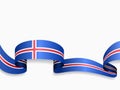 Icelandic flag wavy abstract background. Vector illustration. Royalty Free Stock Photo