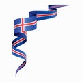 Icelandic flag wavy abstract background. Vector illustration. Royalty Free Stock Photo