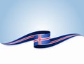 Icelandic flag wavy abstract background. Vector illustration. Royalty Free Stock Photo