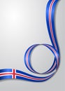 Icelandic flag wavy background. Vector illustration. Royalty Free Stock Photo