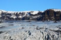 Icelandic glacier with a blue sky as a background.