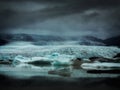 Icelandic glacier in VatnajÃ¶kull National Park