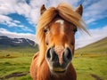 Ai Generated illustration Wildlife Concept of Icelandic horse