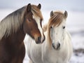 Icelandic Horses in Winter Time