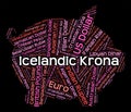 Icelandic Krona Shows Worldwide Trading And Exchange