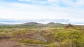 icelandic landscape with Biskupstungnabraut road Royalty Free Stock Photo