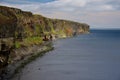 Icelandic landscape. Colorful cliffs on the west coast of peninsula Skagi.