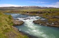 Icelandic landscape, River Blanda in Iceland, near BlÃÂ¶nduos Royalty Free Stock Photo