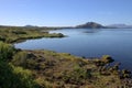 Icelandic landscape with Thingvallavatn lake in Thingvellir